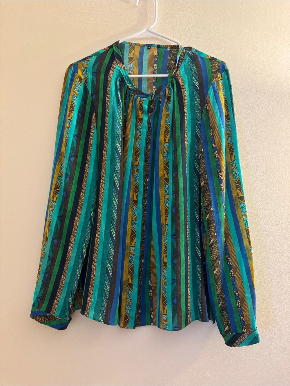 KOBI HALPERIN Print Silk Button Down Blouse